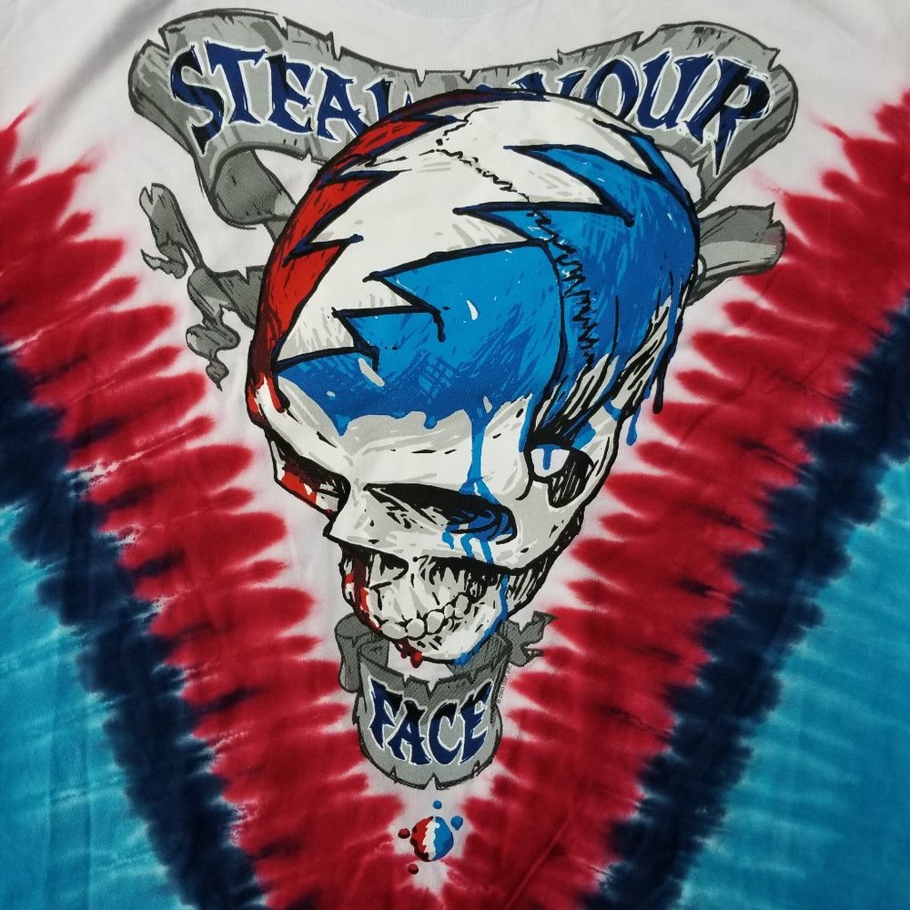 Grateful Dead V Tie Dye Steal Your Face Drip SYF